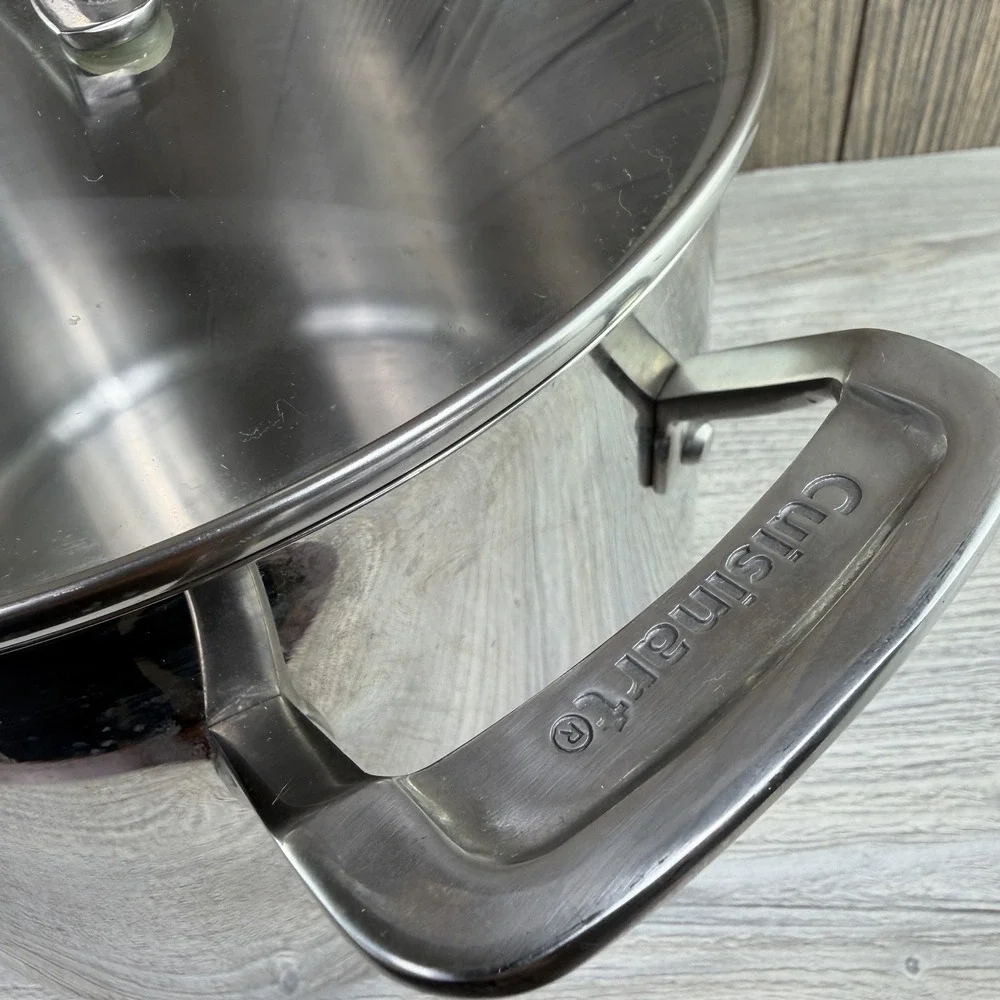 Cuisinart 73166-24 8 Qt Stainless Steel Stockpot Glass Lid Induction Ready